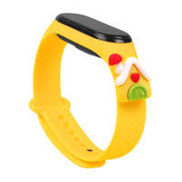 Curea Xmas band pentru Xiaomi Mi Band 4 / Mi Band 3 Crăciun silikonou strap brățară galben (casă)