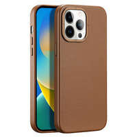 Dux Ducis Ducis Grit din piele husa pentru iPhone 14 Pro Max capac elegant din piele artificială (compatibil cu MagSafe) maro