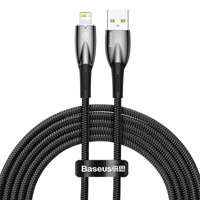 Baseus cablu Seria Glimmer cu încărcare rapidă USB-C - Lightning 480Mbps 2.4A 2m negru