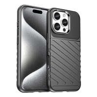 Husa din silicon Thunder Case pentru iPhone 16 Pro Max - neagra