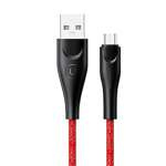 USAMS Cablu împletitură împletită U41 MicroUSB/USB Fast Charge 1m roșu/roșu SJ393USB02 (US-SJ393)