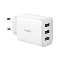 Baseus Compact incarcator 3x USB 17W alb (CCXJ020102)