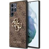 Husacase Guess GUHCS23L4GMGBR S23 Ultra S918 maro/maro maro tare 4G Big Metal Logo Case
