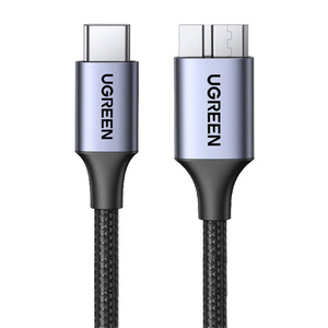 Cablu USB-C la Micro USB UGREEN 15231, 0,5 m (Star Grey)