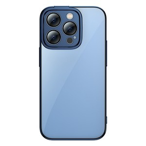 Kit de protecție Baseus Glitter transparent husa și folie sticla pentru iPhone 14 Pro Max (albastru)
