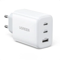 Încărcător rapid de rețea Ugreen 2x USB tip C / USB 65W PD3.0, QC3.0/4.0+ alb (CD275)