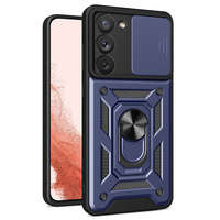 Husa Armor Husa Hybrid Camshield pentru Samsung Galaxy S23+ Capac blindat pentru camera foto albastru Case