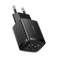 Baseus incarcator [DUPĂ RETUR] Rețea compactă 2x USB 10,5W negru (CCXJ010201)