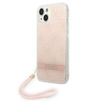 Husa Apple iPhone GUESS 14 Plus 4G Print Strap Pink Hardcase