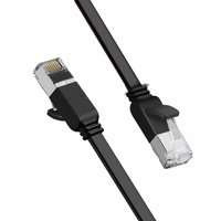 Cablu plat Ugreen Cablu de rețea Internet Cablu de corecție Ethernet RJ45 Cat 6 UTP 1000Mbps 5m Negru (NW101 50187)