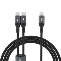 Cablu Dudao L3F 2in1 100W 1,2m 2 x USB-C - negru