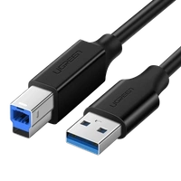 cablu Ugreen Cablu USB-A - USB-B 5Gb/s pentru imprimantă 2m negru (US210)
