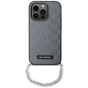 Husa Karl Lagerfeld KLHCP14SSACKLHPG iPhone 14 6.1" argintiu/argintiu tarecase Lanț cu monogramă Saffiano Case