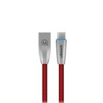 Cablu împletitură USAMS USB-C U-Light 1,2m roșu