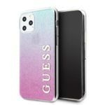 Husa guess Apple iPhone 11 Pro Max roz / roz albastru caz greu albastru Glitter Gradient
