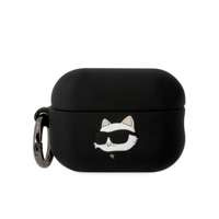 Karl Lagerfeld KLAP2RUNCHK AirPods Pro 2 capac negru/negru silicon Choupette Head 3D