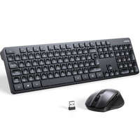 Set mouse și tastatură fără fir pentru calculator de 2,4 Ghz Ugreen MK006 - negru