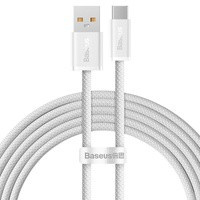 Baseus Seria Dynamic cablu USB - USB tip C 100W 2m alb (CALD000702)