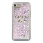 Husa guess Apple iPhone  6 7 7 8 SE 2020 violet/purpuriu caz tare Liquid Glitter Party GUHCP7GLUQPU