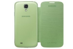 Cazul SAMSUNG Galaxy S4 SIV I9500 I9505 Flip capac Husa EF-FI950BGEST1 Lime
