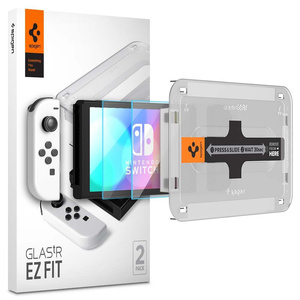 Spigen Set de 2 bucăți pentru Nintendo Switch Oled Glas.Tr "ez Fit" 2-Pack Folie sticla