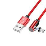 Cablu USAMS magnetic unghiular USAMS MicroUSB 1m roșu