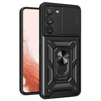 Husa Armor Husa Hybrid Camshield pentru Samsung Galaxy S23+ Capac blindat pentru camera foto negru Case