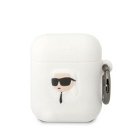 Karl Lagerfeld KLA2RUNIKH AirPods 1/2 capac alb/alb Silicon Karl Head 3D
