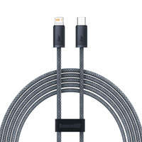 Cablu Baseus pentru iPhone USB tip C - Lightning 2m, putere 20W gri (CALD000116)