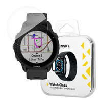 folie sticla ecran Wozinsky Sticlă temperată cu lipici complet pentru Garmin Forerunner 955 9H pentru întreg cu luneta neagră