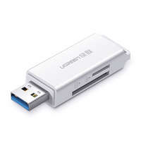 Ugreen cititor de carduri TF/SD portabil sub USB 3.0 alb (CM104)