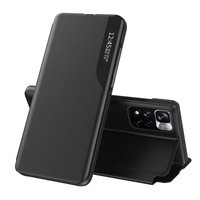 Case husa Eco Leather View caz elegant cu capacul flip și funcția de stand Xiaomi Redmi Note 11T 5G / Redmi Note 11S 5G / Poco M4 Pro 5G negru
