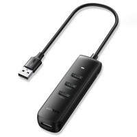 Ugreen HUB 4in1 USB - 4x USB Tip A 3.0 PD DC 12V 0.25m negru (CM416 10915)