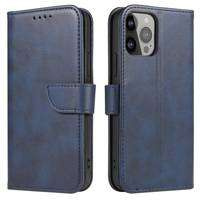 Husa Mag Case husa net pentru Xiaomi Redmi Note 12 Pro + flip cover portofel stand albastru Case