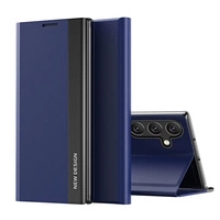 Husa Sleep Case Pro pentru Samsung Galaxy S24 FE cu clapa si suport - albastra