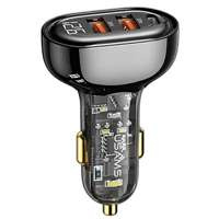 USAMS Charg. sam. 2xUSB+1xUSB-C 80W Fast Charge negru/negru CC159CC01 (US-CC159)