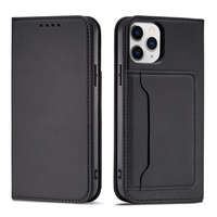 Magcard de net Case husa la iPhone 12 carduri portofel carte de card titular negru