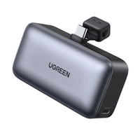 Powerbank Ugreen PB503 5000mAh cu port USB-C și conector USB-C integrat - gri