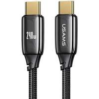 Cablu USAMS împletitură împletită U82 USB-C la USB-C 2m 240W PD 3.1 Fast Charging negru/negru SJ581USB01 (US-SJ581)
