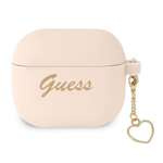 Husa GUESS pentru Apple Husa 3 Case din silicon Charm Collection, roz
