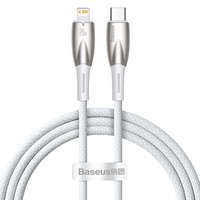 Baseus cablu Seria Glimmer cu încărcare rapidă USB-C - Lightning 480Mbps PD 20W 1m alb