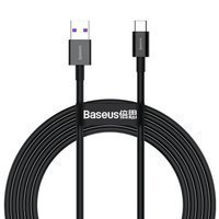 Baseus Superior USB - USB Typ C fast charging data cable 66 W (11 V / 6 A) Huawei SuperCharge SCP 2 m black (CATYS-A01)