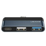 Adaptor USAMS HUB USB 2.0 / USB 3.0 / USB-C gri / gri SJ490HUB01 (US-SJ490)