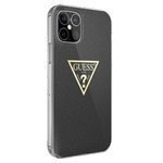 Case GUESS Apple iPhone 12 Mini Metallic Collection GUHCP12SPCUMPTBK Black Hardcase