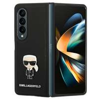 Husa KARL LAGERFELD Samsung Galaxy Z Fold 4 Book Saffiano Ikonik Metal negru Case