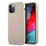 Husa GUESS Apple iPhone 12 Pro Max Silicone Vintage GUHCP12LLSVSGP Hardcase gri roz