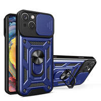 Husa Armor husa iPhone Hybrid Camshield 14 husă blindată Hybrid Camshield 14 cu capac pentru cameră foto albastru Case