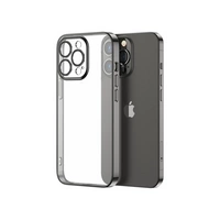 Case husa iPhone Joyroom 14Q pentru 14 Plus, carcasă cu ramă metalică neagră (JR-14Q3-negru)
