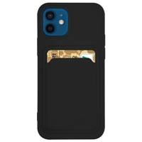 Card Case silikonou husa portofel cu documente de buzunar pentru carduri pentru Xiaomi Redmi Note 11 Pro+ 5G / 11 Pro 5G / 11 Pro negru