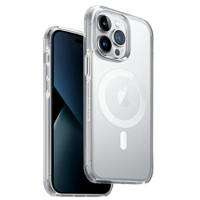 husa iPhone MagUNIQ Combat 14 Pro 6.1" click charging transparent/dove satin transparent